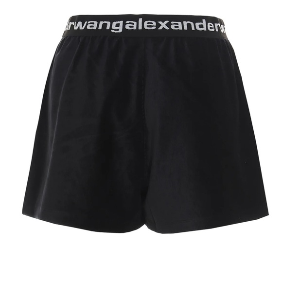 T By Alexander Wang Logo Elastic-Waistband Corduroy Shorts - Picture 2 of 6